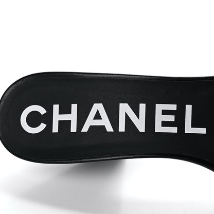 Chanel Lambskin Quilted CC Mules 39.5 Black 8 of 11