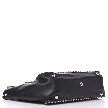 Valentino Garavani Vitello Medium Rockstud Tote Black 3 of 12
