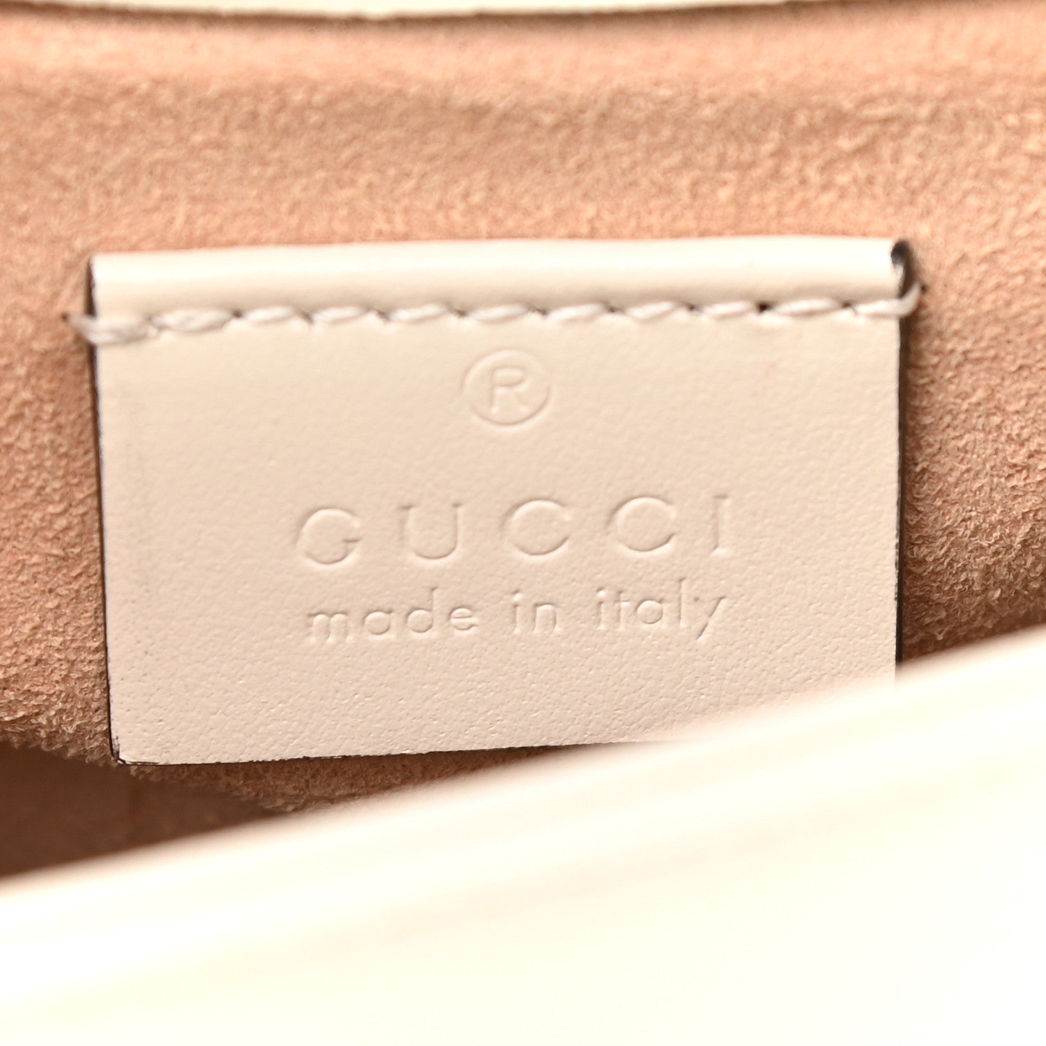 Gucci Calfskin Matelasse Mini GG Marmont Top Handle Shoulder Bag White 6 of 9