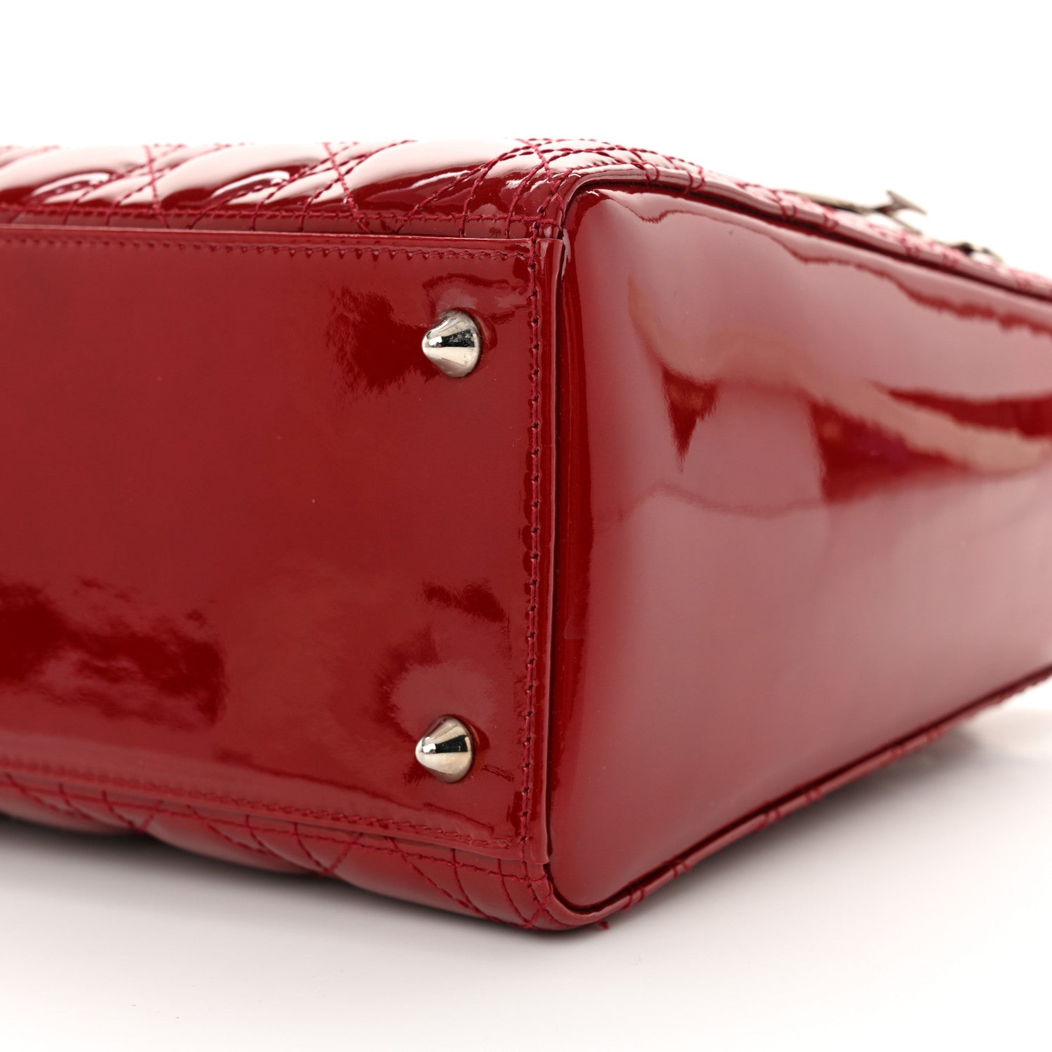 Christian Dior Patent Cannage Medium Lady Dior Red 10 of 10