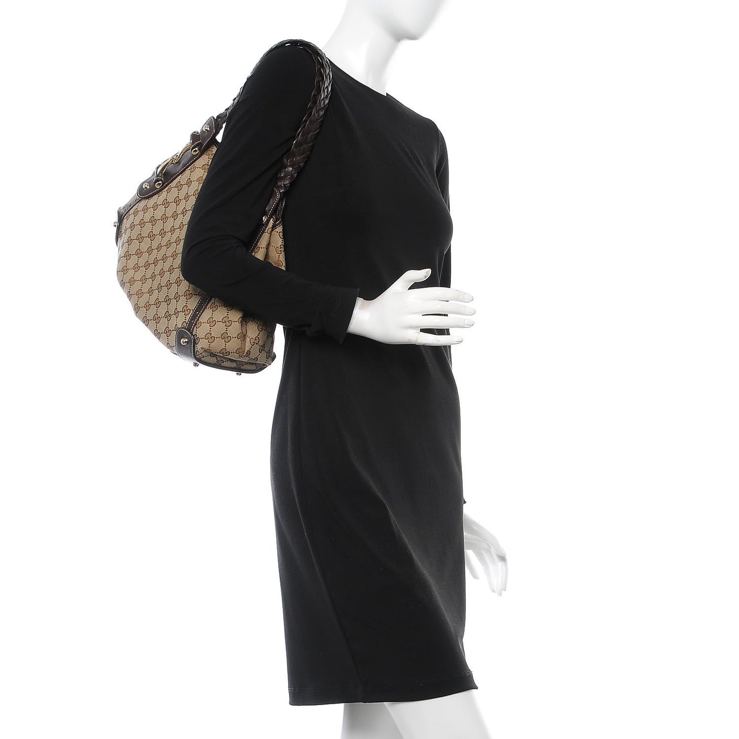 Monogram Small Pelham Shoulder Bag Dark Brown