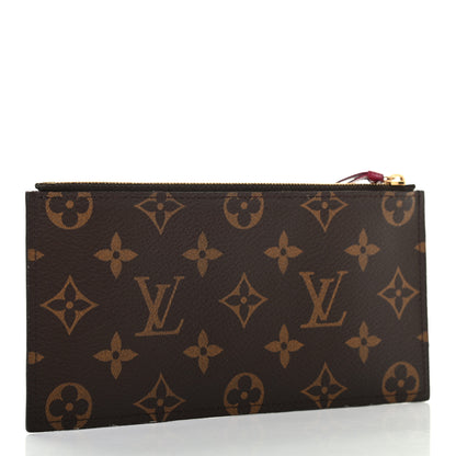 Louis Vuitton Monogram Felicie Chain Wallet Zippered Insert Fuchsia 2 of 5