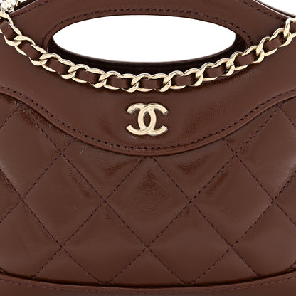 Chanel Metallic Aged Calfskin Quilted Nano 31 Shopping Bag Gold Brown 8 of 10