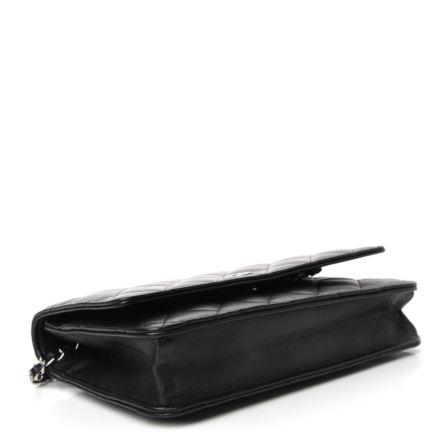 Chanel Lambskin Quilted Wallet On Chain WOC Black 4 of 12
