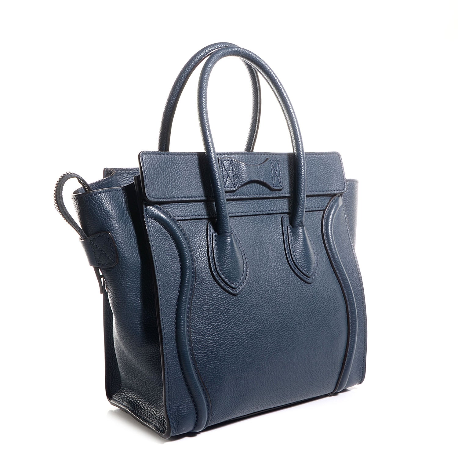 Celine Drummed Calfskin Micro Luggage Orage 3 of 8