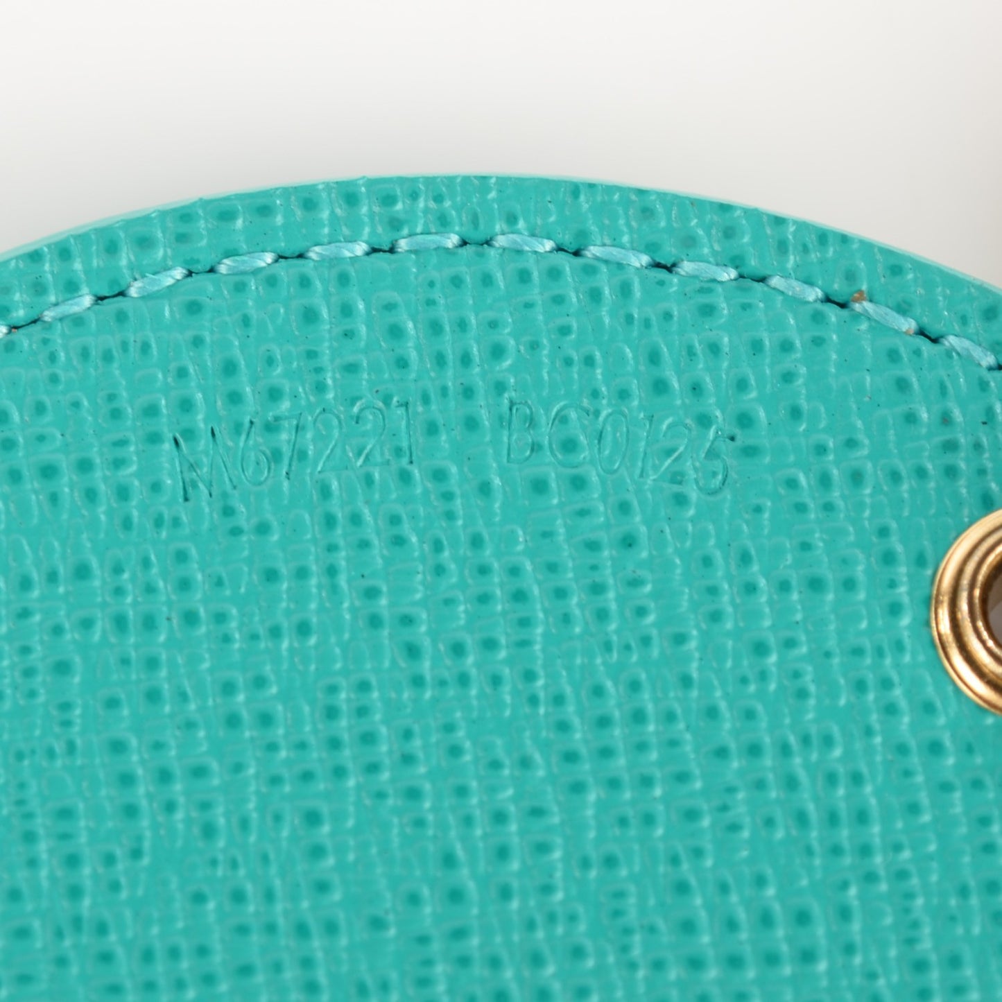 Monogram Illustre V Bag Charm Key Ring Turquoise