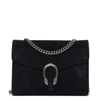 Gucci Suede Mini Dionysus Chain Wallet Black 1 of 21