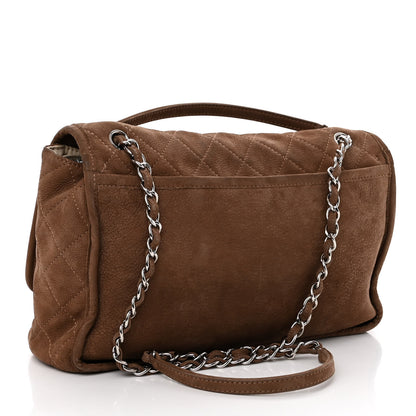 Chanel Ultra Soft Suede Calfskin Large Natural Beauty Flap Brown 3 of 11