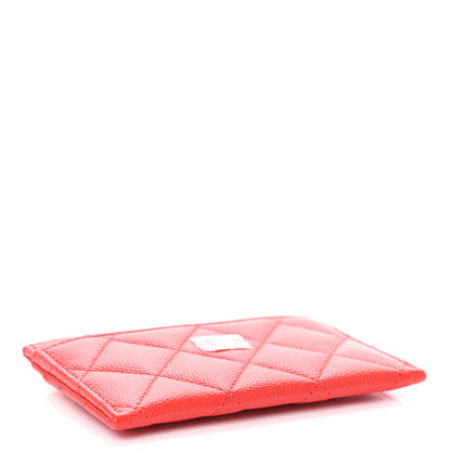 Chanel Caviar Quilted Card Holder Red 3 of 4