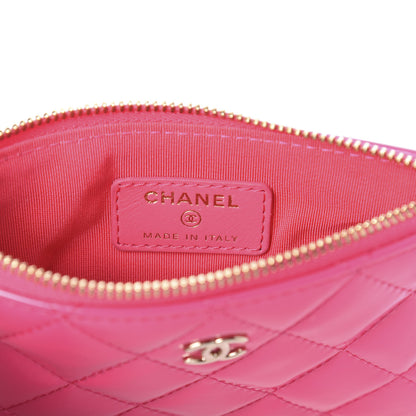 Chanel Patent Quilted Small Cosmetic Case Pink 8 of 11