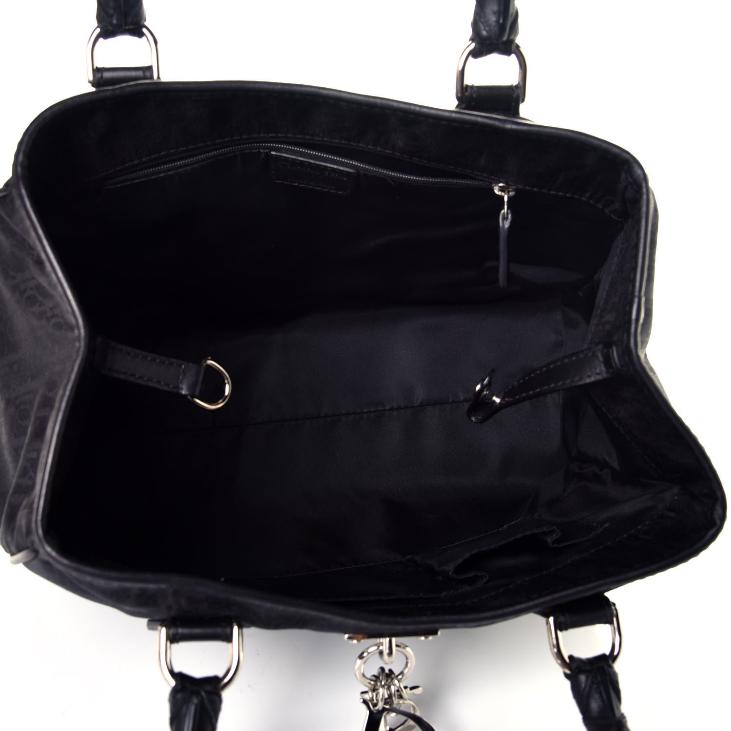 Christian Dior Nylon Monogram Small Lovely Tote Black 5 of 9