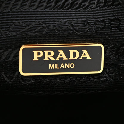 Prada Saffiano Tessuto Nylon Mini Bucket Crossbody Bag Black 6 of 9