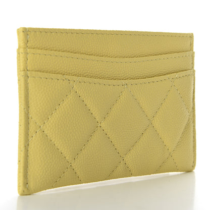 Chanel Caviar Quilted Card Holder Yellow 3 of 8