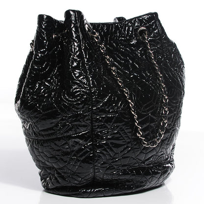 Chanel Vinyl Graphic Edge Tote Black 3 of 7