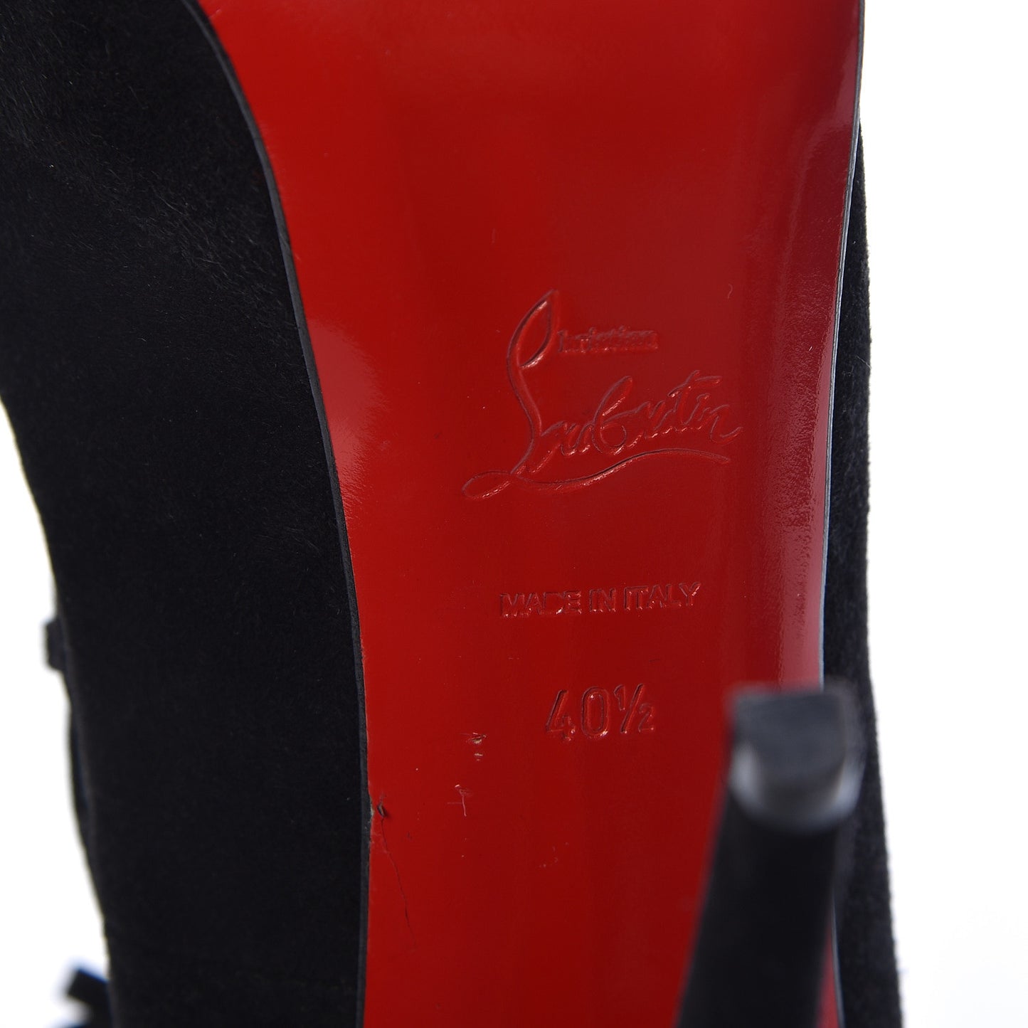 Veau Velours Berlinissimo 140 Cage Platform Booties 40.5 Black