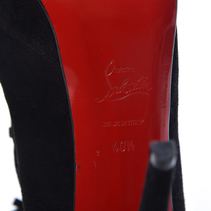 Christian Louboutin Veau Velours Berlinissimo 140 Cage Platform Booties 40.5 Black 6 of 9
