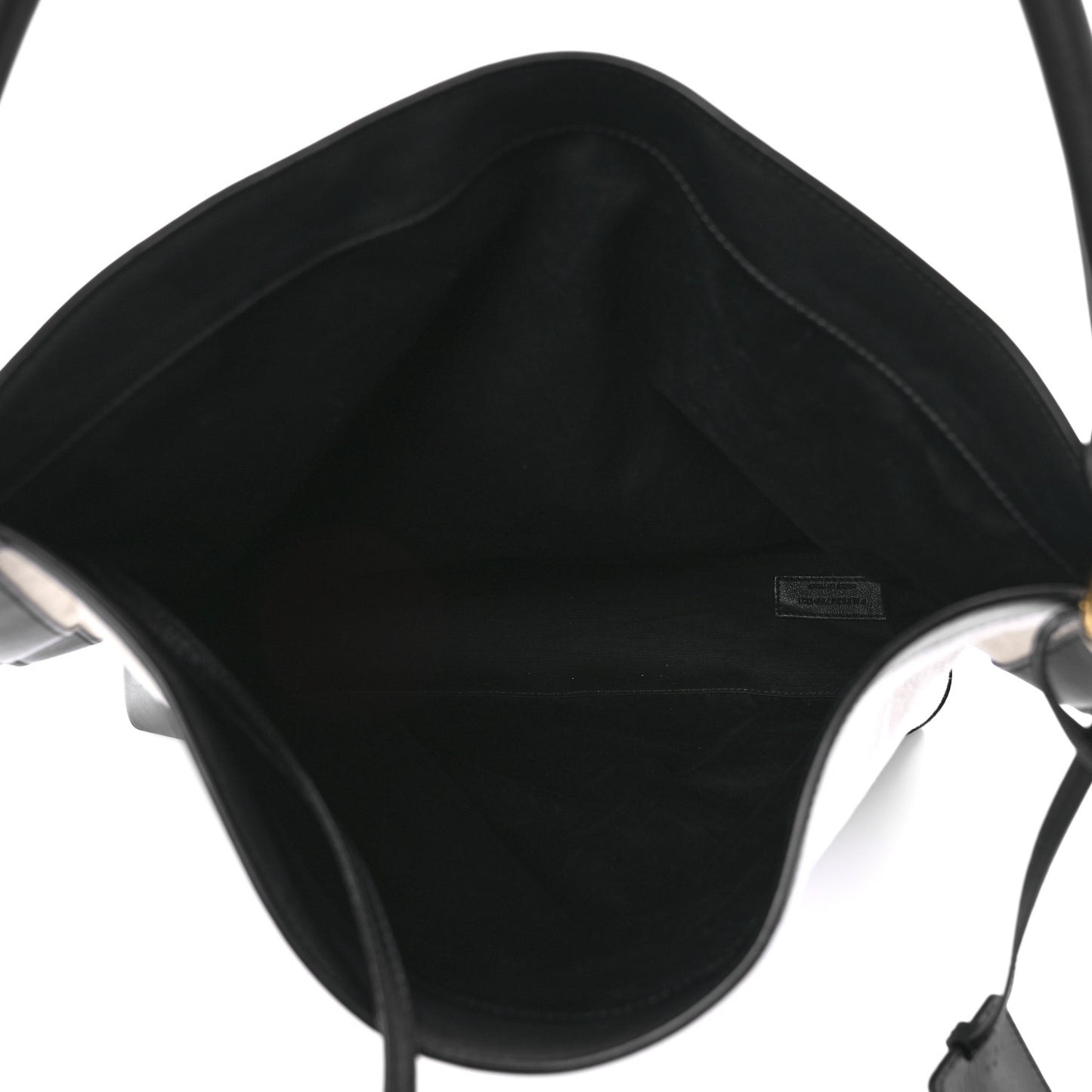 Canvas Calfskin Tag Hobo White Black