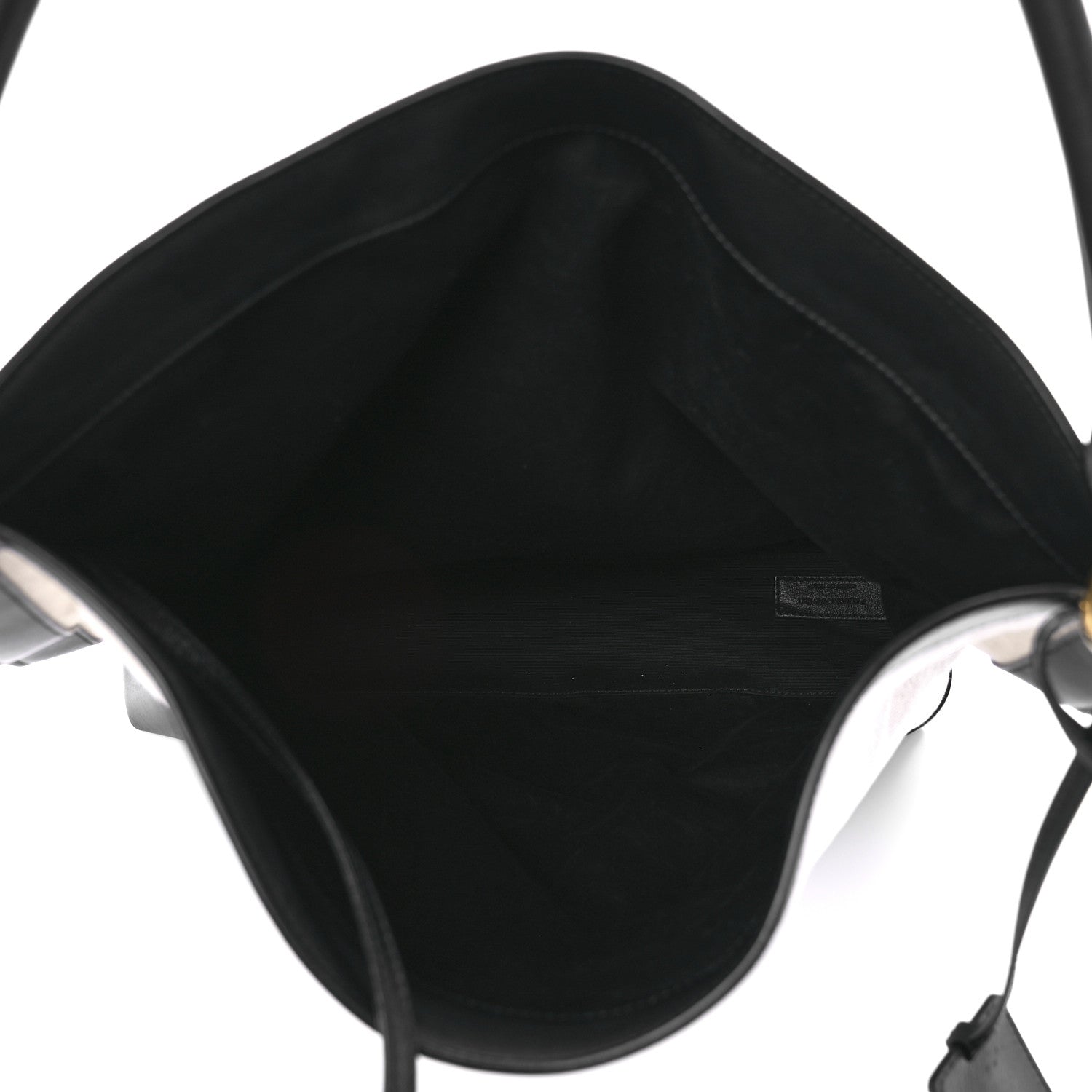 Saint Laurent Canvas Calfskin Tag Hobo White Black 5 of 10