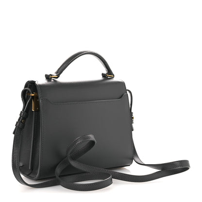 Saint Laurent Grain de Poudre Mini Classic Monogram Cassandra Top Handle Storm 3 of 10