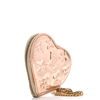 Louis Vuitton Monogram Miroir Heart Coin Purse Gold 3 of 9