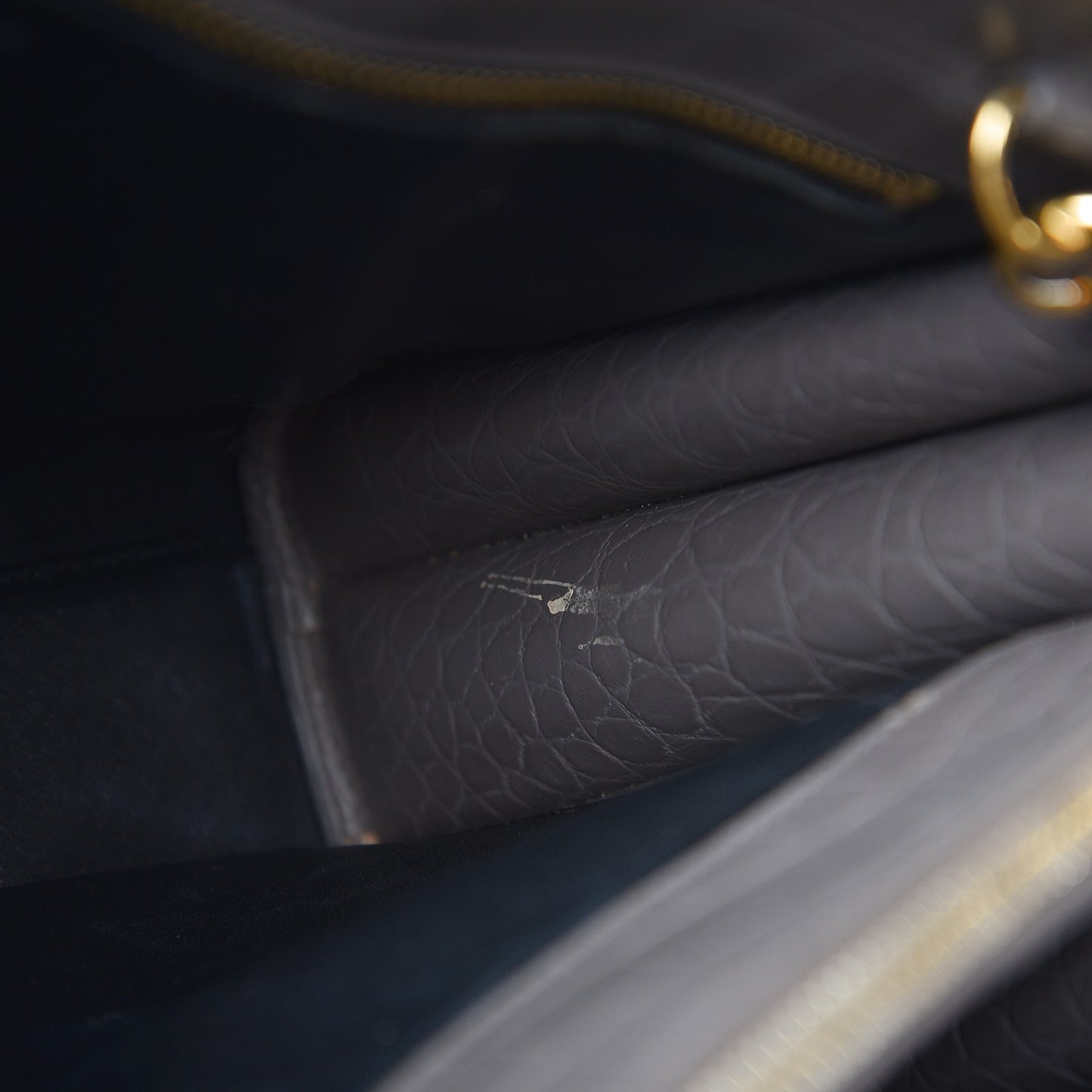 Calfskin Crocodile Embossed Small Sac De Jour Earth