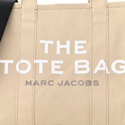 Marc Jacobs Cotton Canvas Medium The Traveler Tote Bag Beige 9 of 15