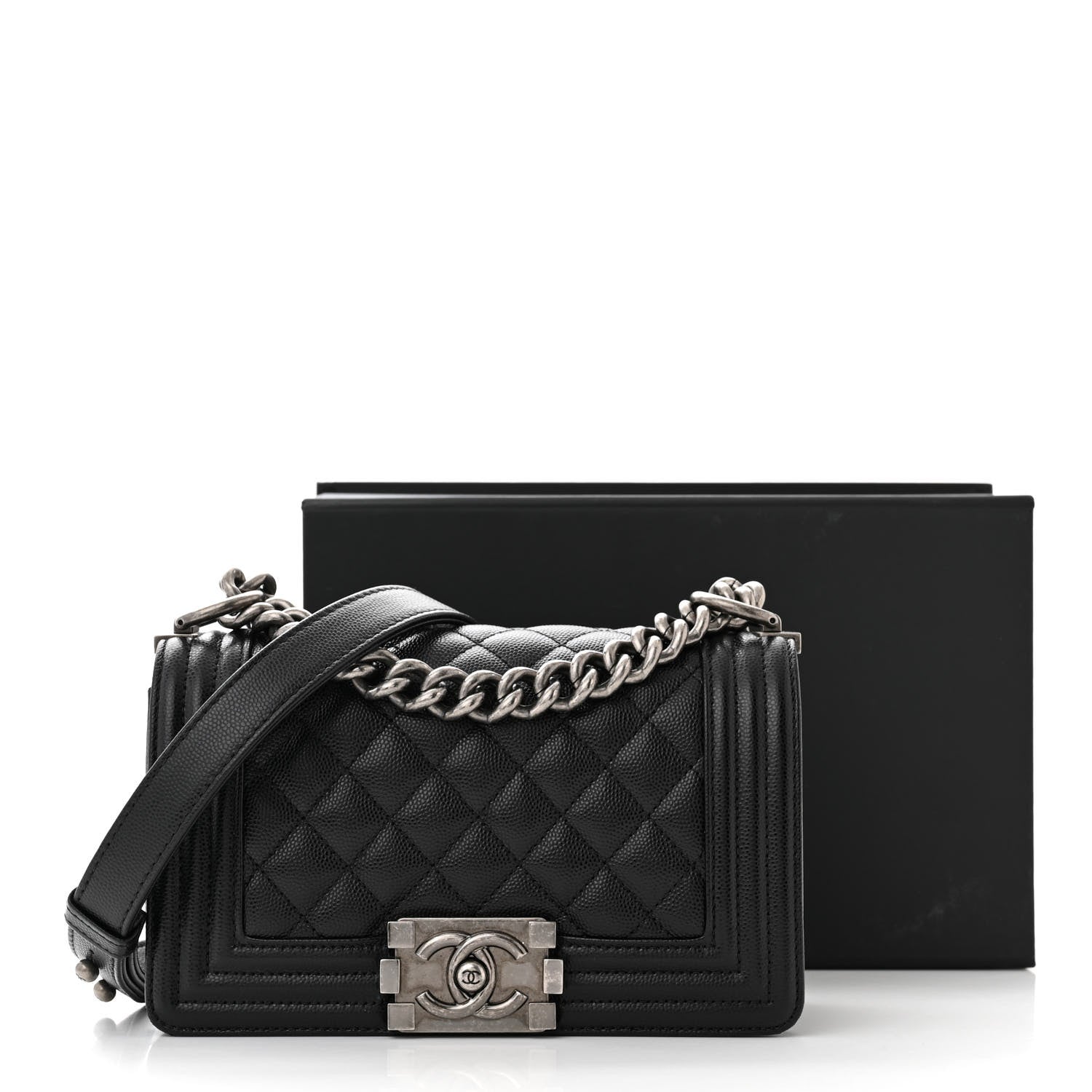 Chanel Caviar Quilted Small Boy Flap Black 11 of 11