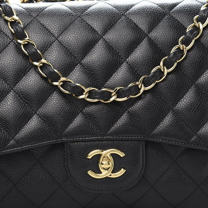 Chanel Caviar Quilted Jumbo Single Flap Black 11 of 11