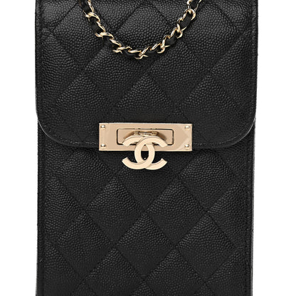 Chanel Caviar Quilted Golden Class Phone Holder Black 8 of 12