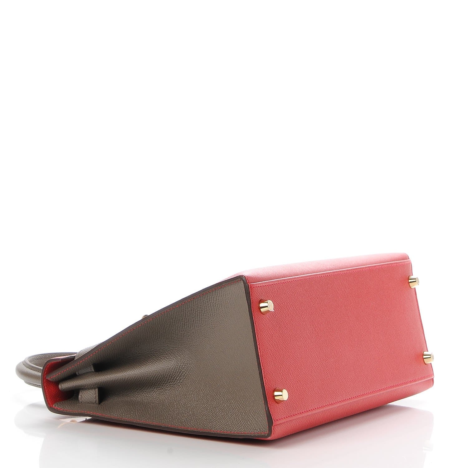 Hermes Epsom Horseshoe Kelly Sellier 28 Rouge Casaque Etain 4 of 36