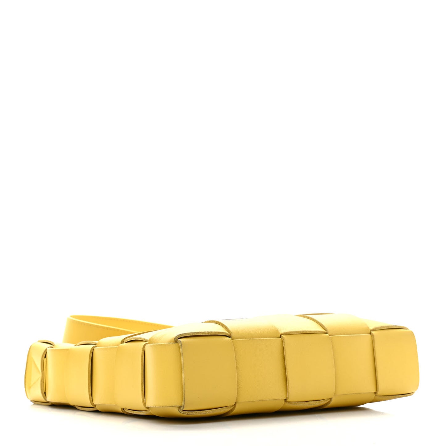 Lambskin Maxi Intrecciato Cassette Messenger Buttercup Yellow