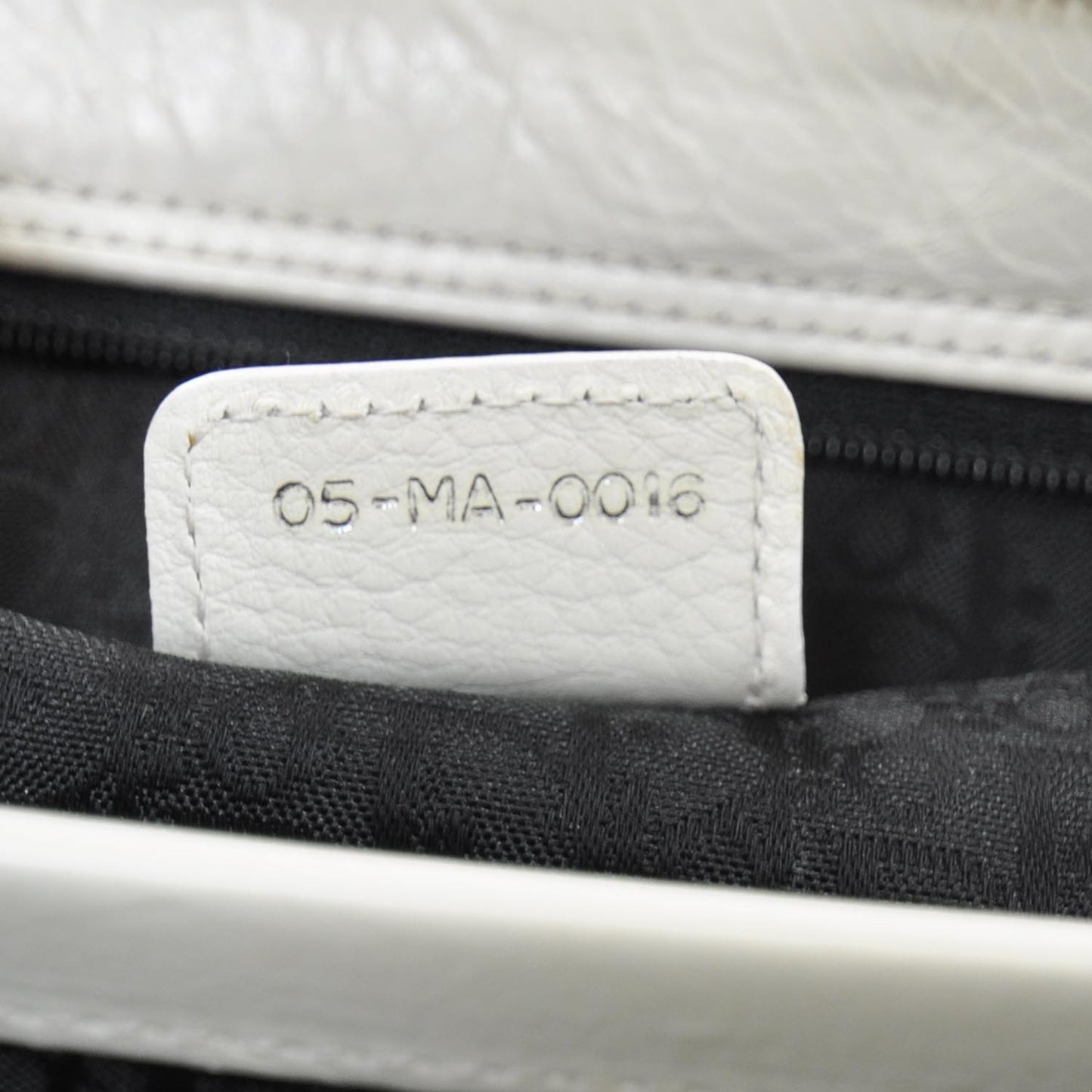 Calfskin Cannage Stitched East West Lady Dior White