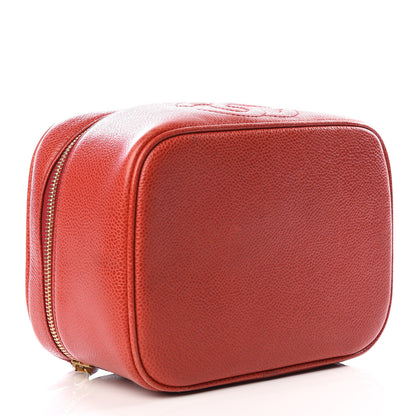 Chanel Caviar Vanity Cosmetic Case Red 3 of 12
