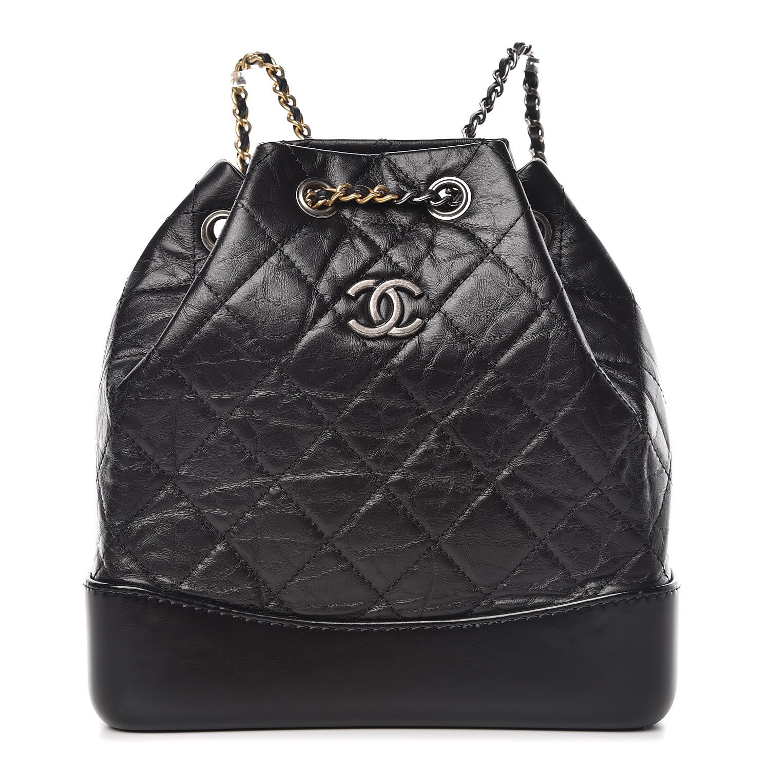 Chanel Aged Calfskin Quilted Small Gabrielle Backpack Black 1 of 14