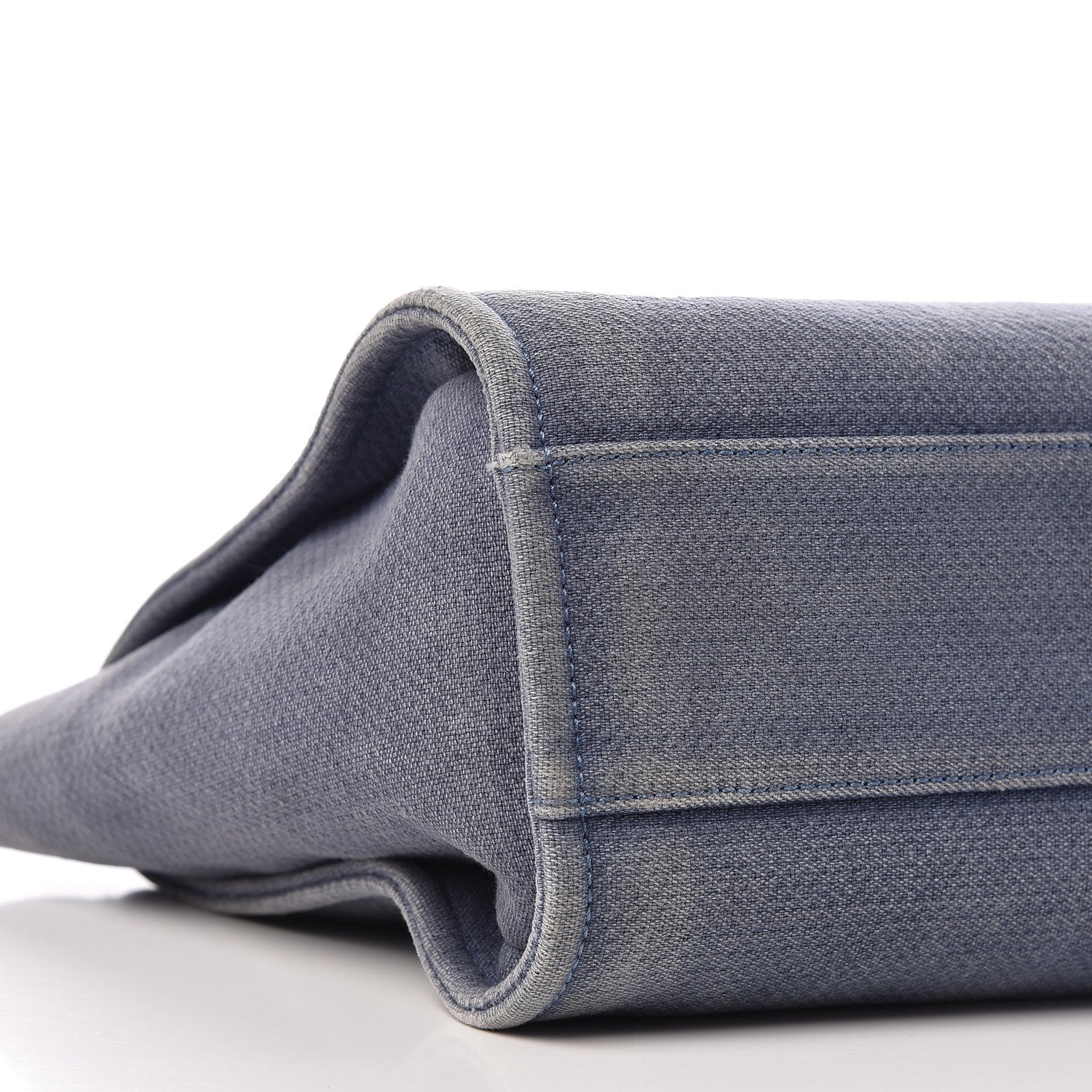Chanel Canvas Small Deauville Tote Denim Blue 8 of 12