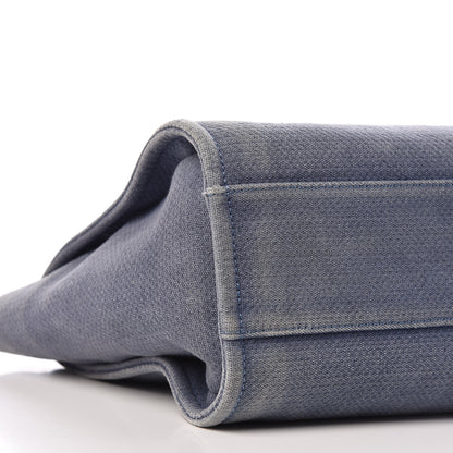 Chanel Canvas Small Deauville Tote Denim Blue 8 of 12