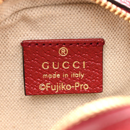 Gucci X DORAEMON Mini Vintage GG Supreme Monogram Mini Round Shoulder Bag Beige Cherry Red 6 of 14