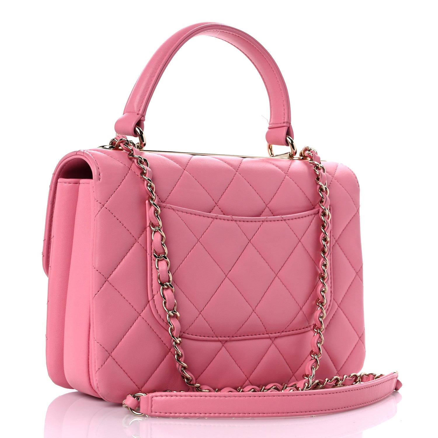 Chanel Lambskin Quilted Small Trendy CC Flap Dual Handle Bag Light Pink 3 of 17