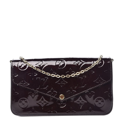 Louis Vuitton Vernis Pochette Felicie Chain Wallet Amarante 1 of 13