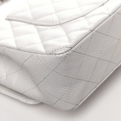 Chanel Caviar Quilted Medium Double Flap White 11 of 16