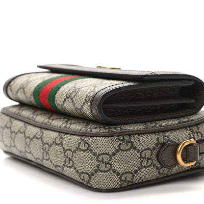 Gucci GG Supreme Monogram Web Mini Ophidia Bag Beige Ebony 9 of 10