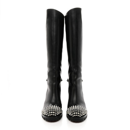 Christian Louboutin Calfskin Napaleona 70 Spikes Boots 37 Black 2 of 16