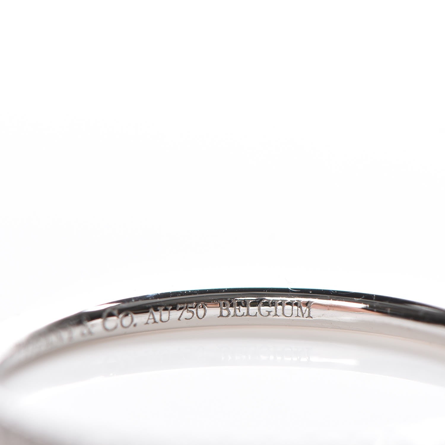 Tiffany 18K White Gold Diamond Metro Ring 7.5 5 of 6