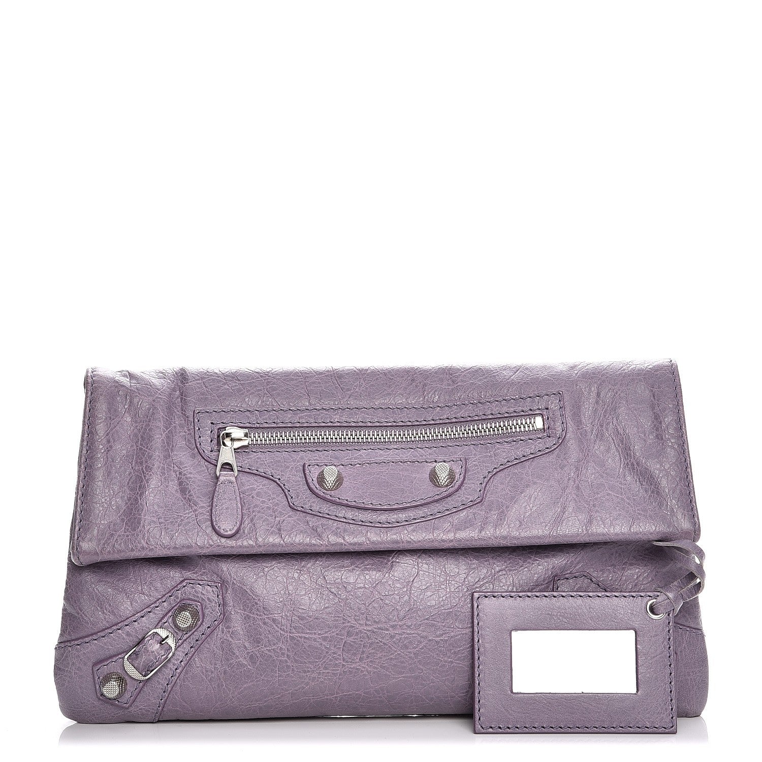 Balenciaga Agneau Giant 12 Silver Hardware Envelope Clutch Glycine 1 of 8