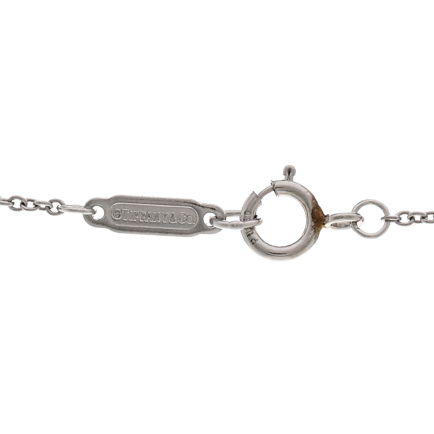 Tiffany Platinum 18K Rose Gold Diamond Pink Diamond Victoria Key Pendant Necklace 4 of 5
