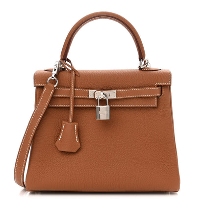 Hermes Togo Kelly Retourne 25 Gold 1 of 11
