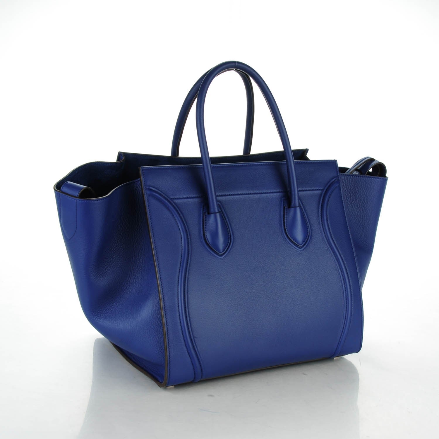 Celine Supple Calfskin Medium Phantom Luggage Indigo 3 of 8