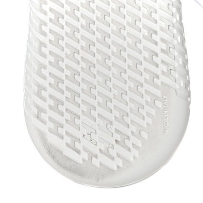 Hermes Knit Suede Goatskin Womens Crew Sneakers 36 White Gris 13 of 18