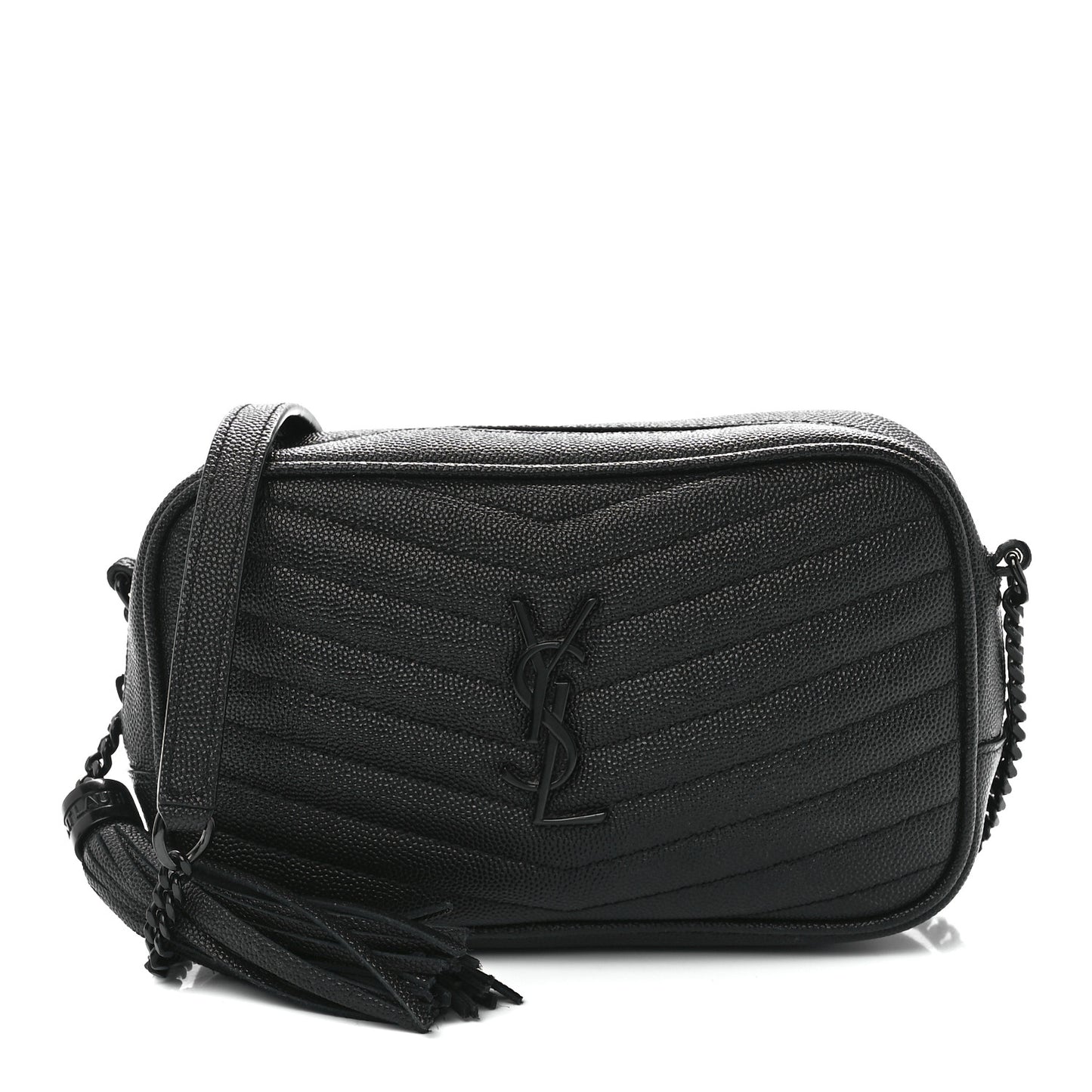 Grain De Poudre Matelasse Monochrome Monogram Mini Lou Camera Bag Black