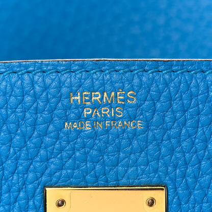 Hermes Taurillon Clemence Birkin 30 Bleu Zanzibar 22 of 41